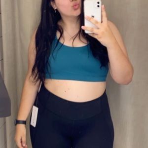 teal athelta sports bra